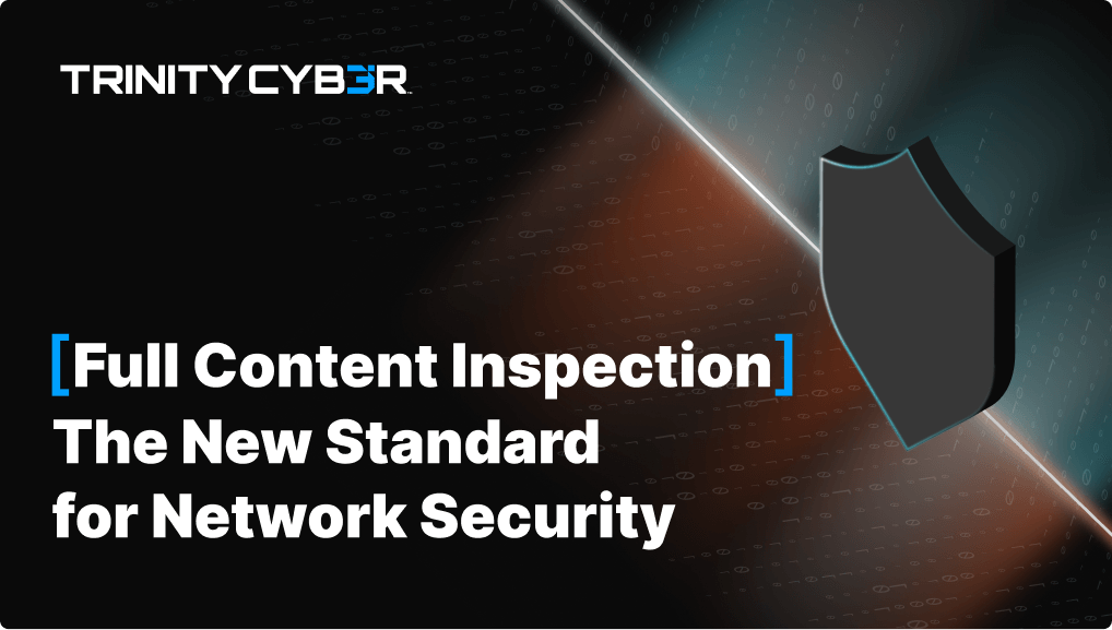 Trinity cyber logo and digital shield graphic